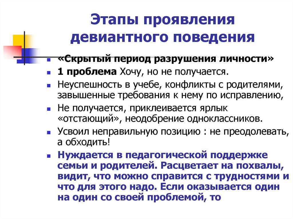 План работы психолога с подростком с девиантным поведением