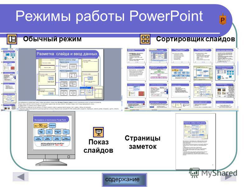 Режим просмотра презентации powerpoint