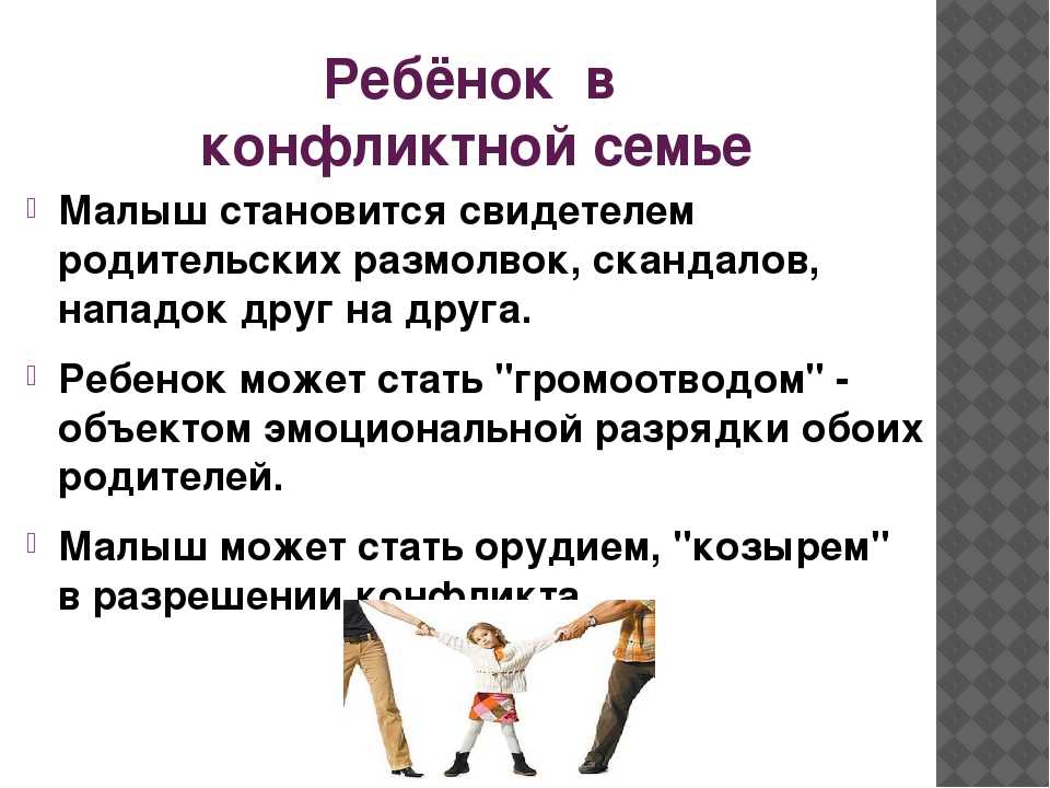 Семейные конфликты психология презентация