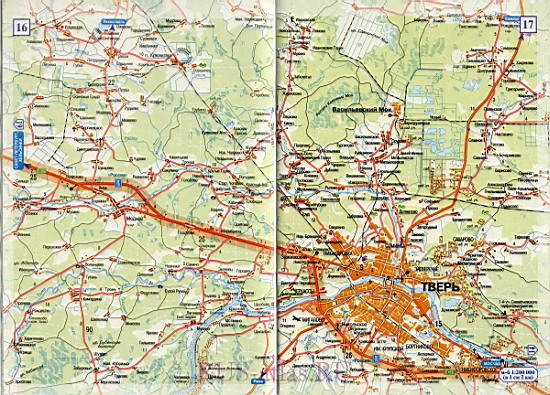 Москва тверь карта дороги