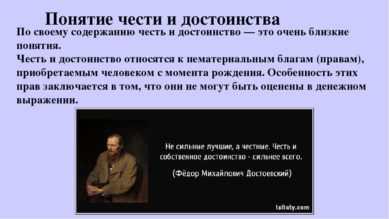 Честь и достоинство презентация по орксэ 4 класс