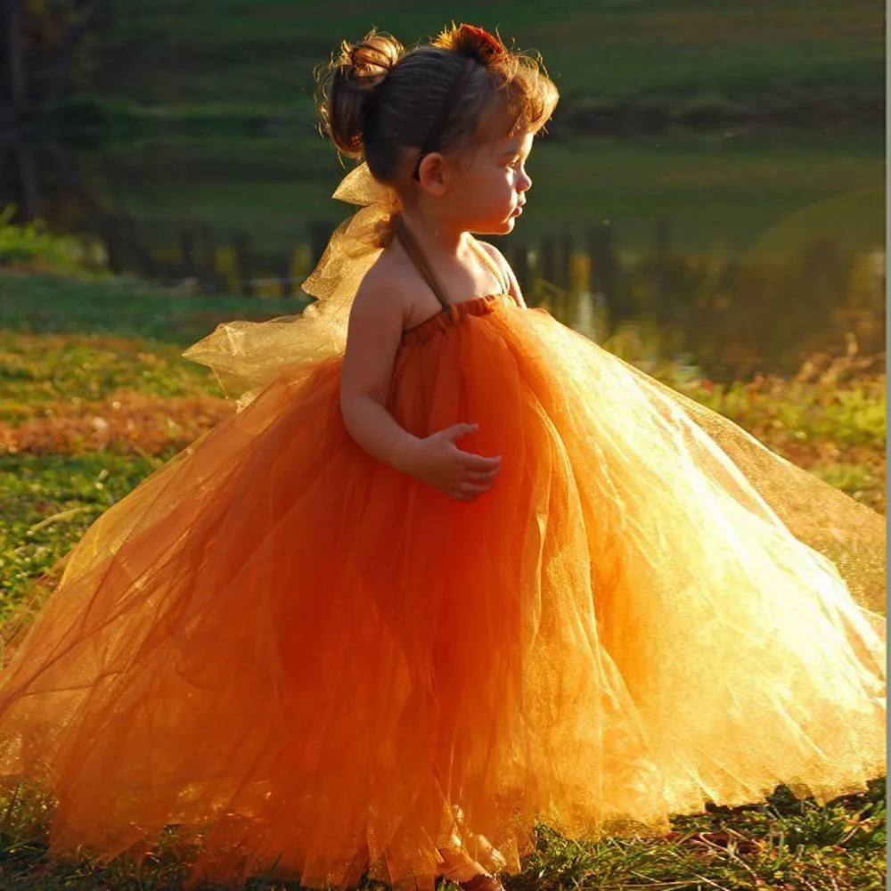 Europe And America Flower CHILDREN S Dress CHILDREN S Full Dress Princess Skirt Girls Performance Clothing