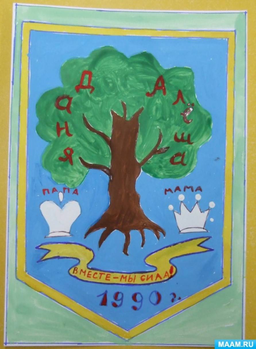 Герб семьи для детского сада образцы картинки